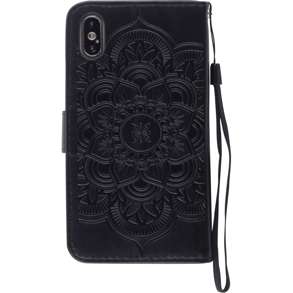 Coque iPhone X / Xs - Flip Dreamcatcher - Noir