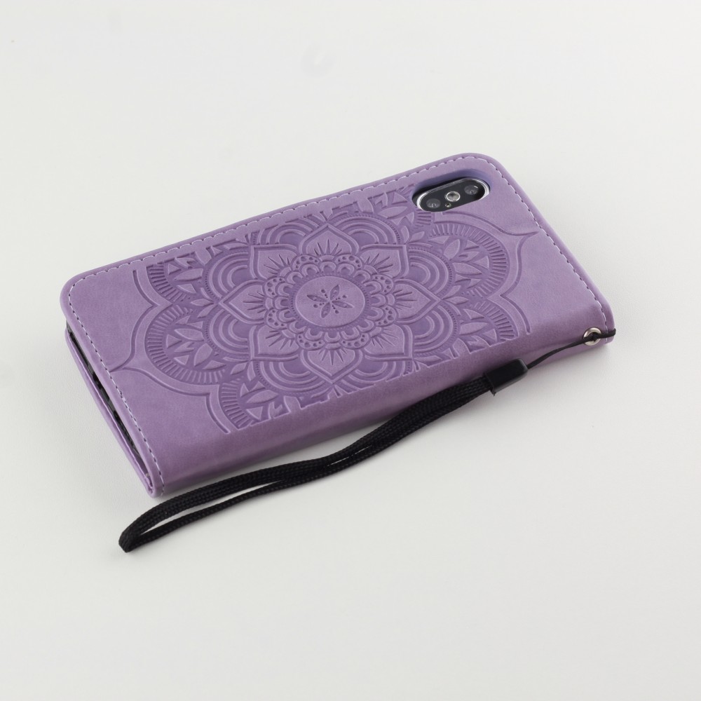 Hülle iPhone Xs Max - Flip Dreamcatcher - Violett