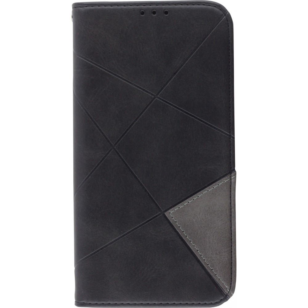 Coque iPhone X / Xs - Flip Géometrique - Noir