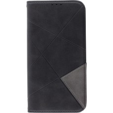 Coque iPhone Xs Max - Flip Géometrique - Noir