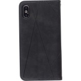 Coque iPhone X / Xs - Flip Géometrique - Noir