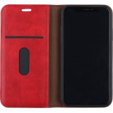 Hülle iPhone X / Xs - Flip Retro stilvoll  - Rot