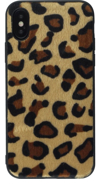 Hülle iPhone XR - Pelz leopard