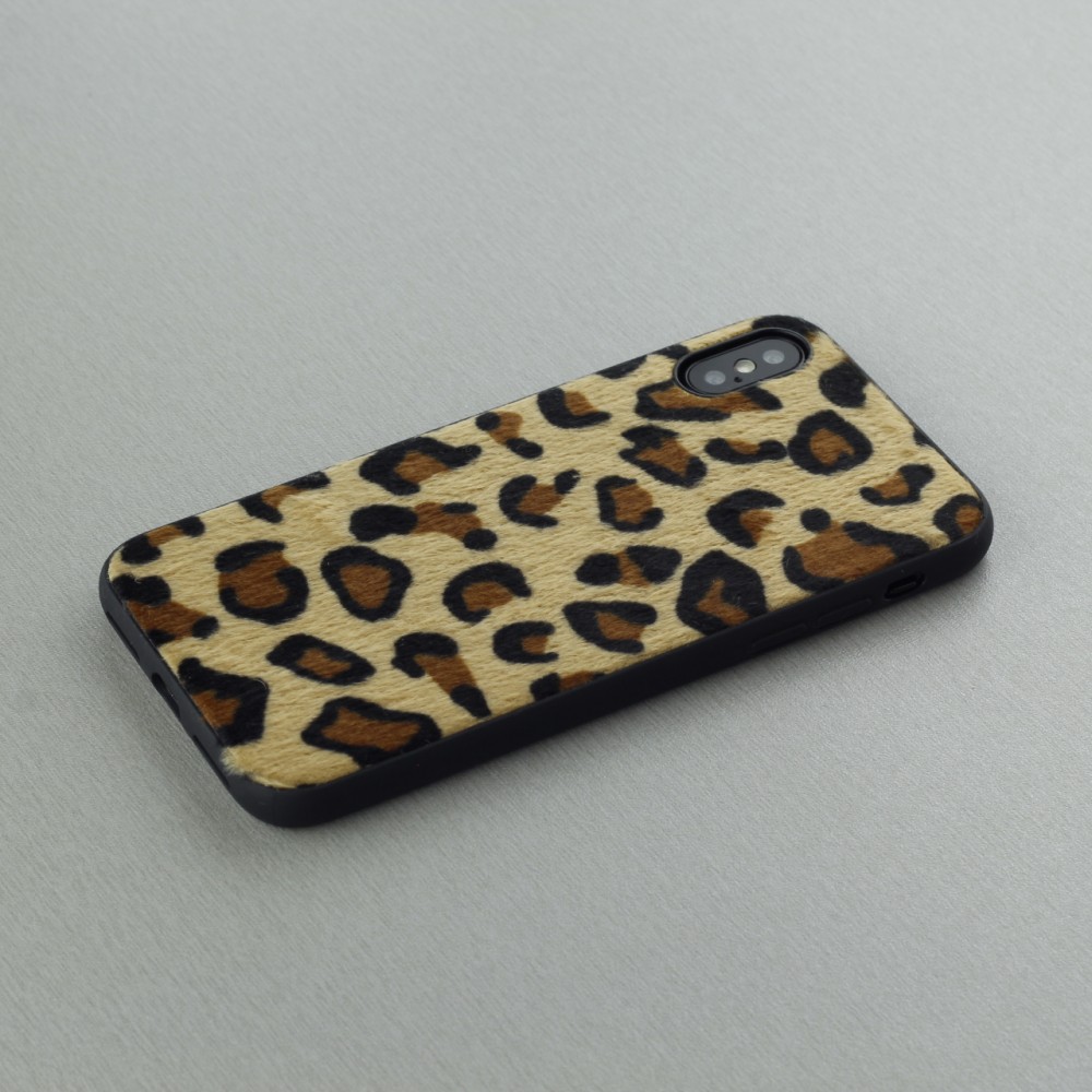 Coque iPhone X / Xs - Fourrure léopard