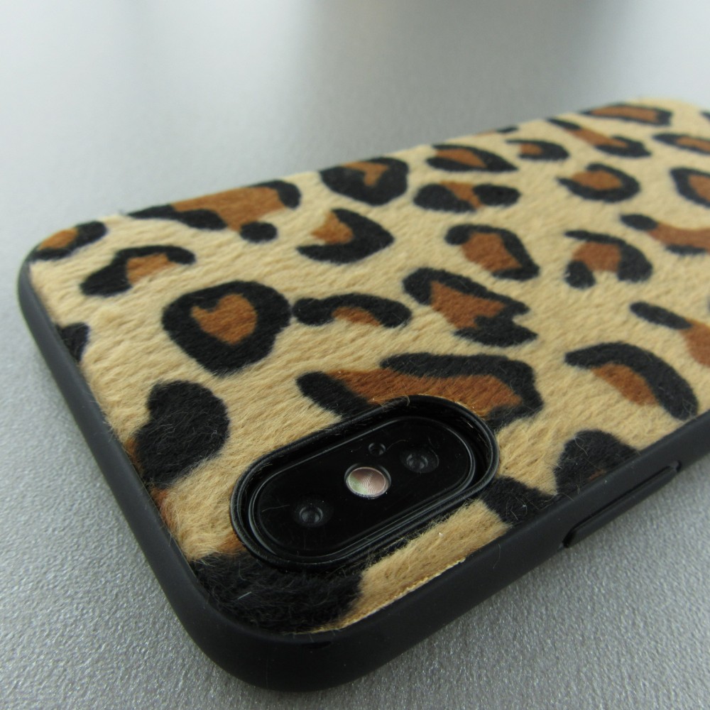 Hülle iPhone XR - Pelz leopard