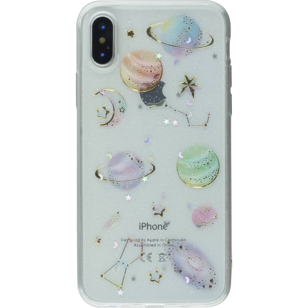 Coque iPhone Xs Max - Gel Univers planètes