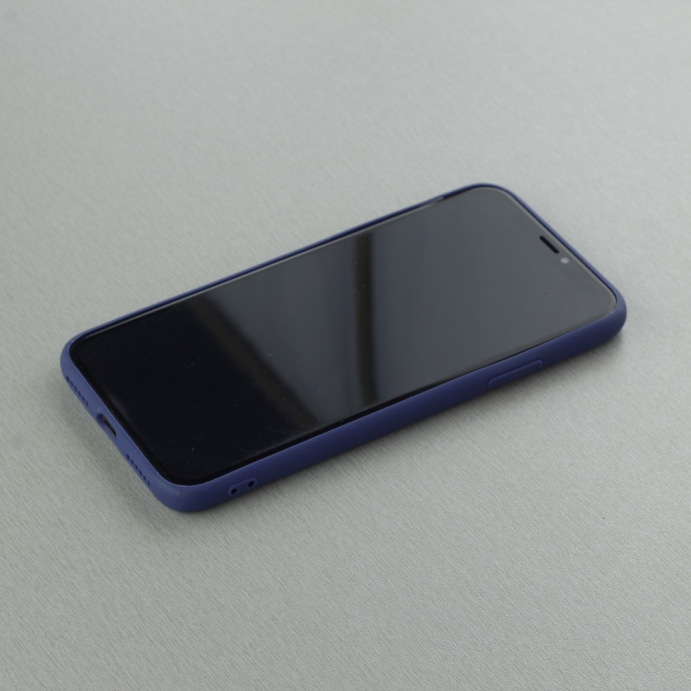 Coque iPhone X / Xs - Gel coeur - Bleu
