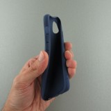 Hülle iPhone X / Xs - Gummi Herz blau
