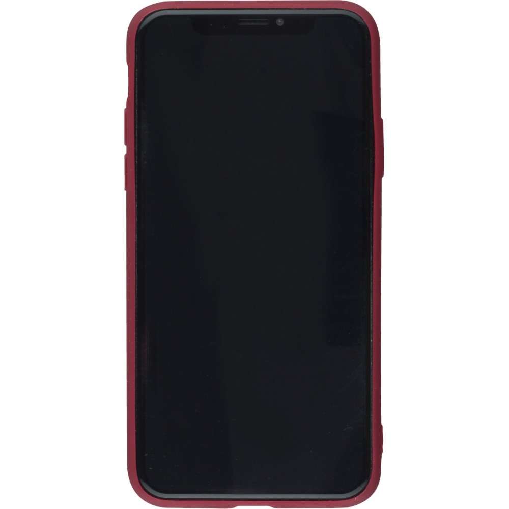 Coque iPhone X / Xs - Gel coeur - Rouge