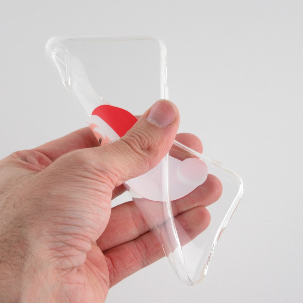 Coque iPhone X / Xs - Gel transparent Noël santa