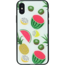 Coque iPhone Xs Max - Glass Exotic Fruits