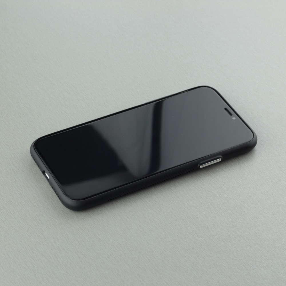 Hülle iPhone X / Xs - Glass Italian pattern - Braun