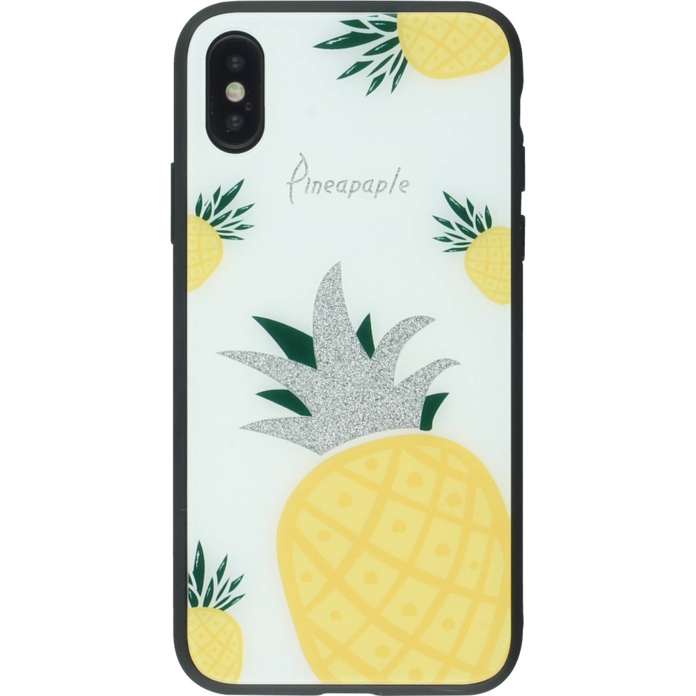 Coque iPhone X / Xs - Glass Pineapples