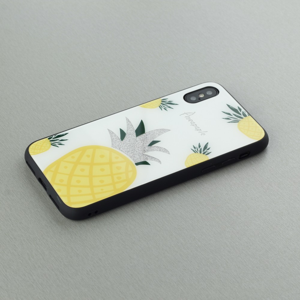 Coque iPhone X / Xs - Glass Pineapples
