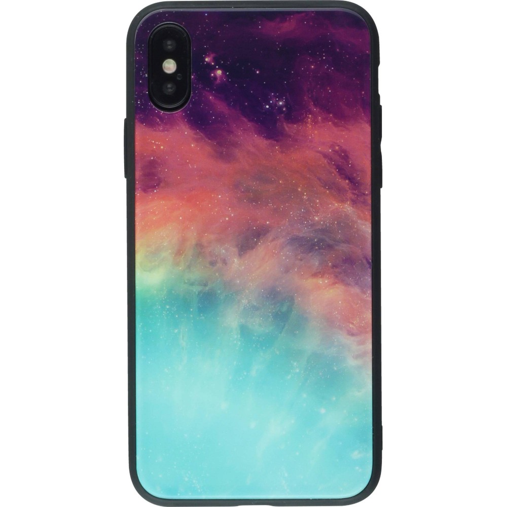 Coque iPhone X / Xs - Glass Space Nebula