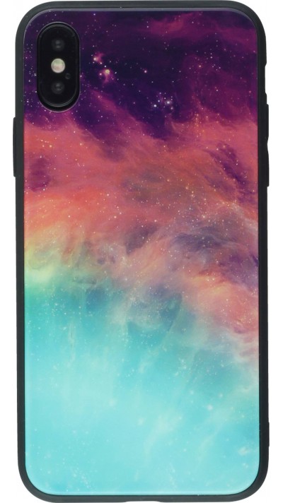 Coque iPhone X / Xs - Glass Space Nebula