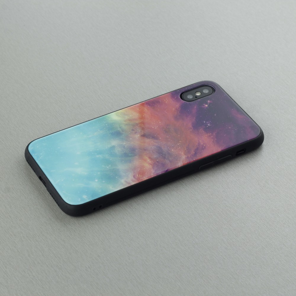 Hülle iPhone X / Xs - Glass Space Nebula