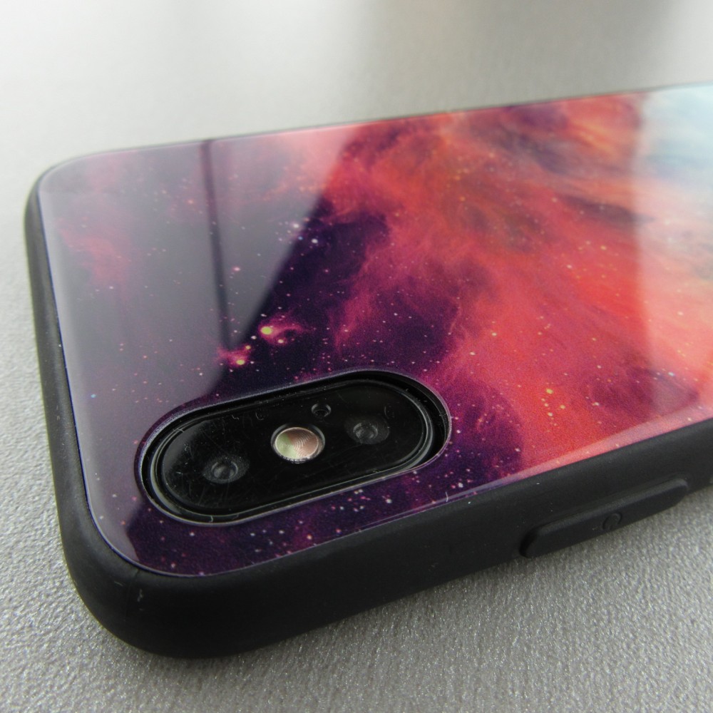 Coque iPhone X / Xs - Glass Space Nebula
