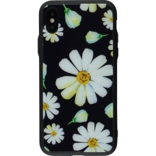 Coque iPhone Xs Max - Glass marguerite