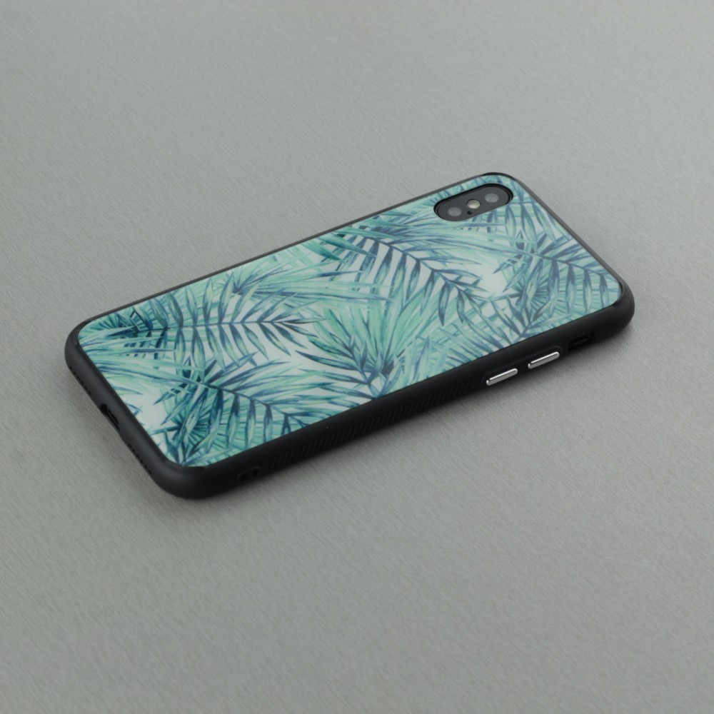 Coque iPhone Xs Max - Glass palmier