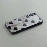 Coque iPhone XR - Gold Flakes Hearts