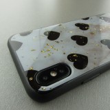 Coque iPhone XR - Gold Flakes Hearts