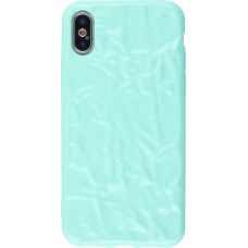 Hülle iPhone X / Xs - Melted Minzblau