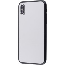 Coque iPhone X / Xs - Miroir bords en silicone noirs