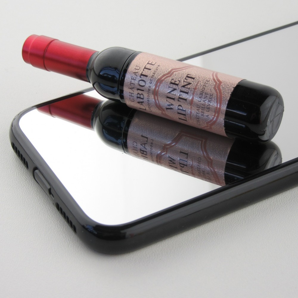 Coque iPhone X / Xs - Miroir bords en silicone noirs