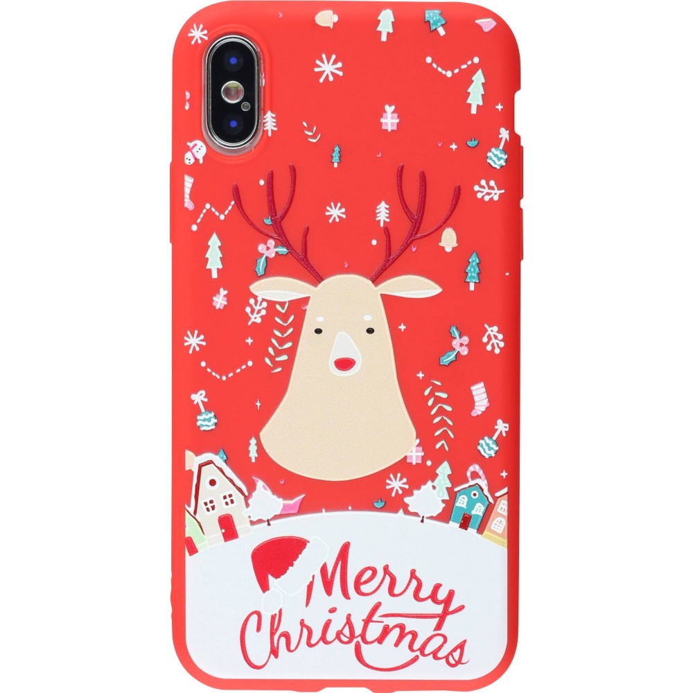 Coque iPhone X / Xs - Noël renne