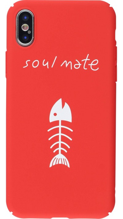 Hülle iPhone X / Xs - Plastic Mat soul mate
