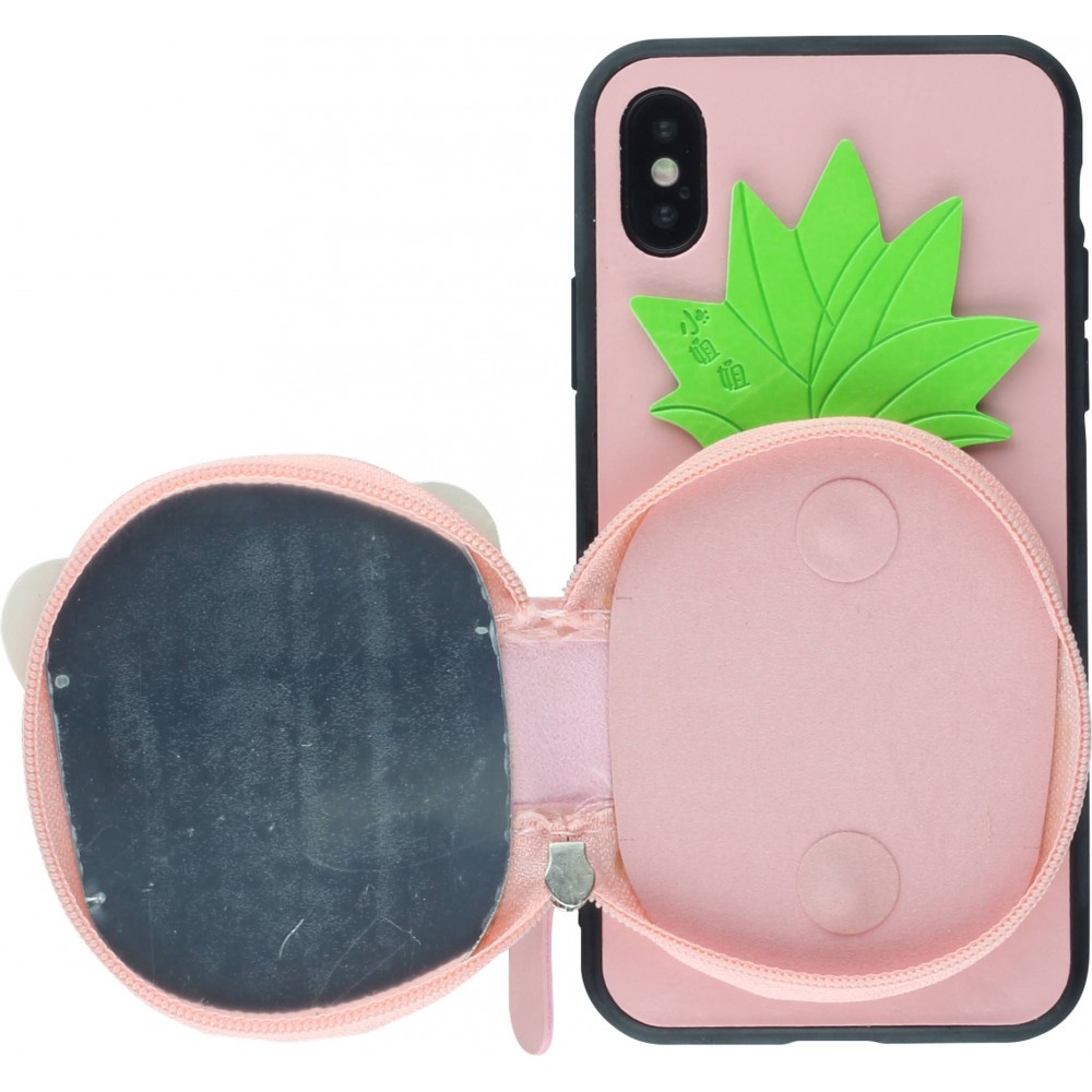 Coque iPhone Xs Max - Poche Ananas Miroir