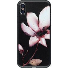 Hülle iPhone X / Xs - Print lotus - Schwarz