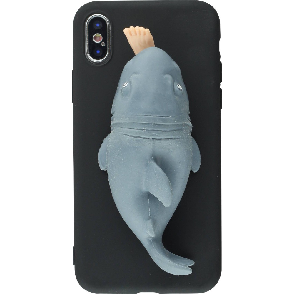 Coque iPhone X / Xs - Shark vs Human