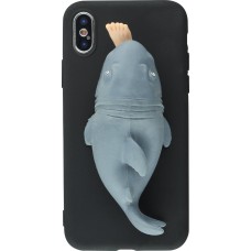 Coque iPhone X / Xs - Shark vs Human