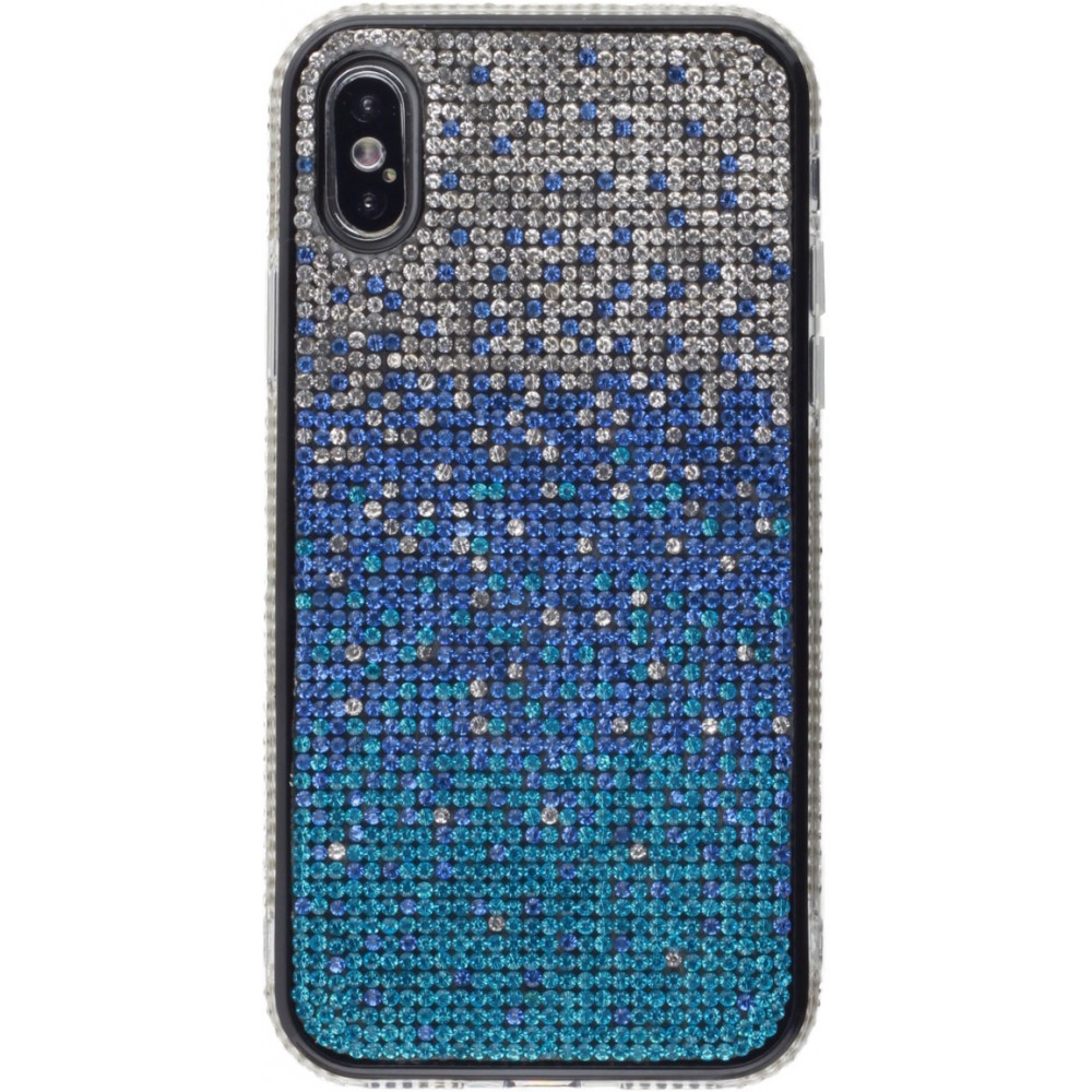 Coque iPhone X / Xs - Shiny Gradient - Bleu