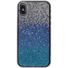 Coque iPhone X / Xs - Shiny Gradient - Bleu