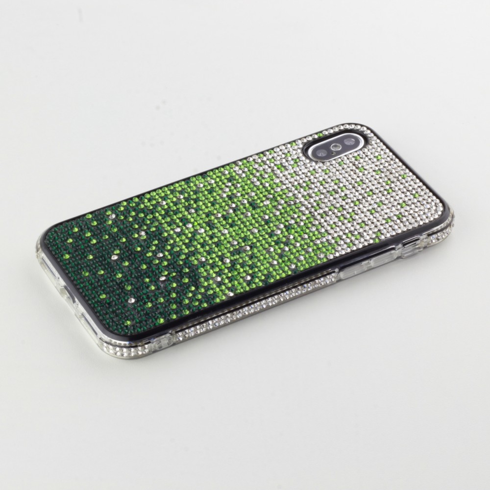 Hülle iPhone X / Xs - Shiny Gradient grün