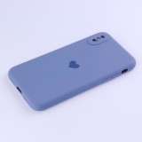 Coque iPhone XR - Silicone Mat Coeur - Lavande