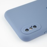 Hülle iPhone X / Xs - Silikon Mat Herz lavendel