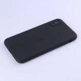 Coque iPhone X / Xs - Silicone Mat Coeur - Noir