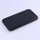 Coque iPhone X / Xs - Silicone Mat Coeur - Noir