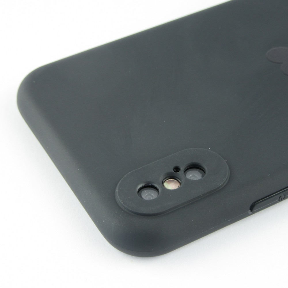 Hülle iPhone XR - Silikon Mat Herz - Schwarz