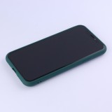 Coque iPhone XR - Silicone Mat Coeur - Vert foncé