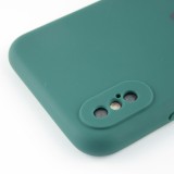 Hülle iPhone XR - Silikon Mat Herz - Dunkelgrün