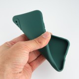 Coque iPhone XR - Silicone Mat Coeur - Vert foncé