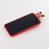 Coque iPhone XR - Silicone Noël renne 3D