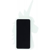 Coque iPhone X / Xs - Tête de licorne 3D - Blanc