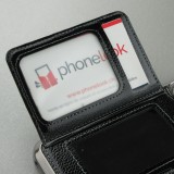 Hülle iPhone X / Xs - Wallet Flip Metall - Schwarz
