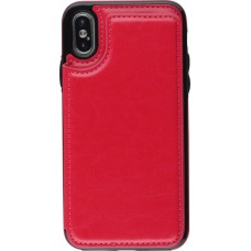 Coque iPhone X / Xs - Wallet Premium Cards - Rouge